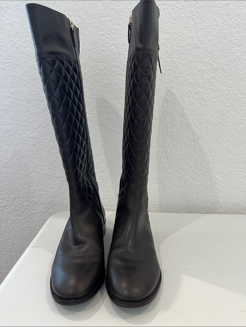 Talbots Brown Quilted Over-the-Knee Boots